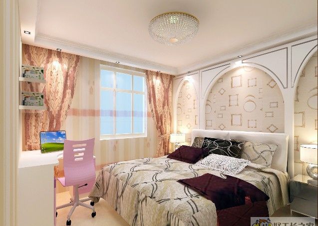 成都康河丽景简欧田园装修风格案例展示装修效果图