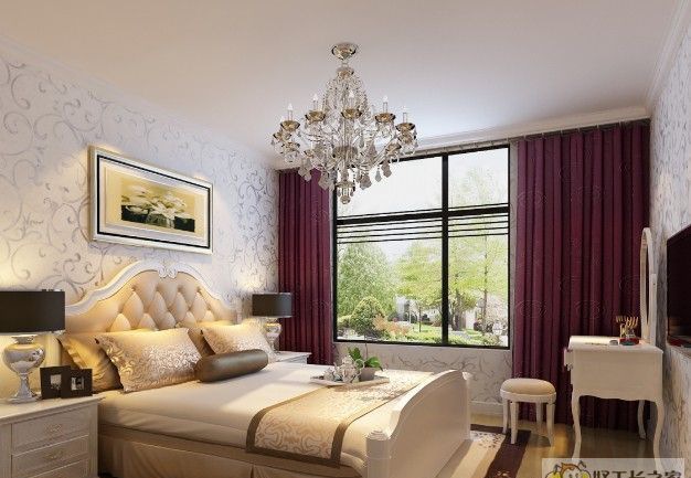 成都康河丽景简欧田园装修风格案例展示装修效果图