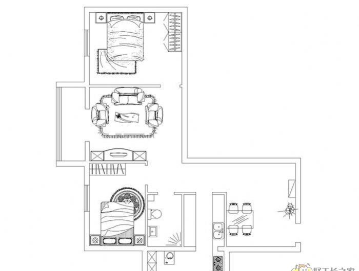 北京大成国际公寓装修效果图