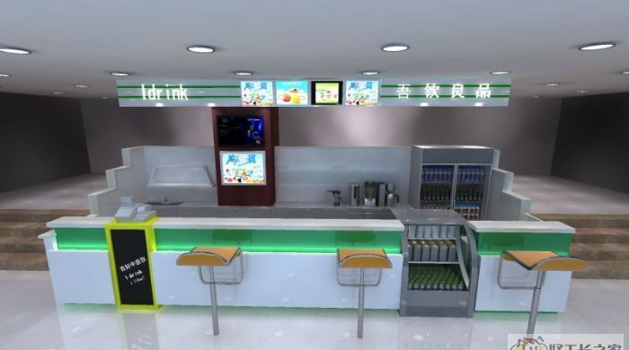 乌鲁木齐友好商场果汁店装修效果图