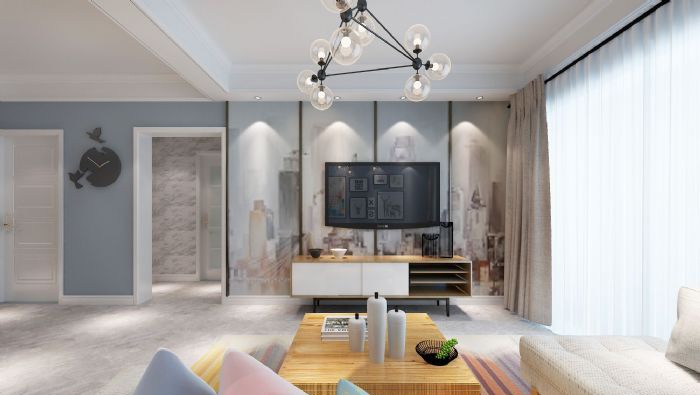 淮南上郑广场简约风格装修效果图