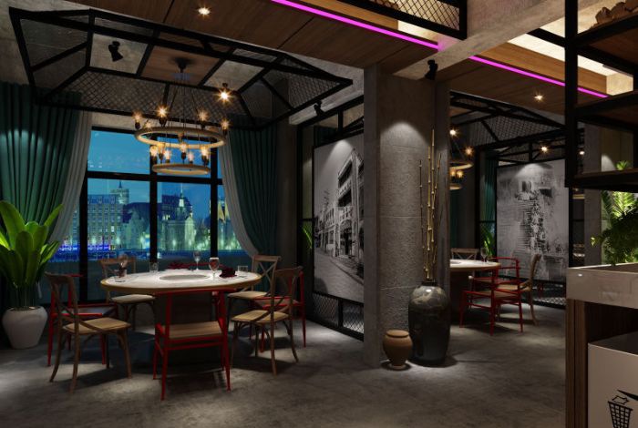 南宁东葛路渝品堂火锅装修效果图