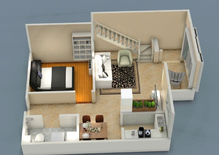 保定裕东公寓装修效果图