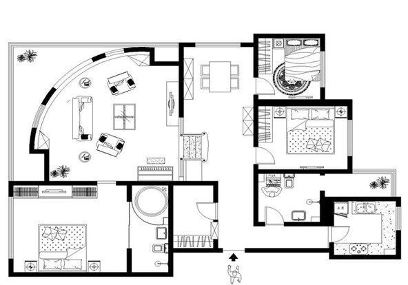 石家庄上起蓝湾装修效果图