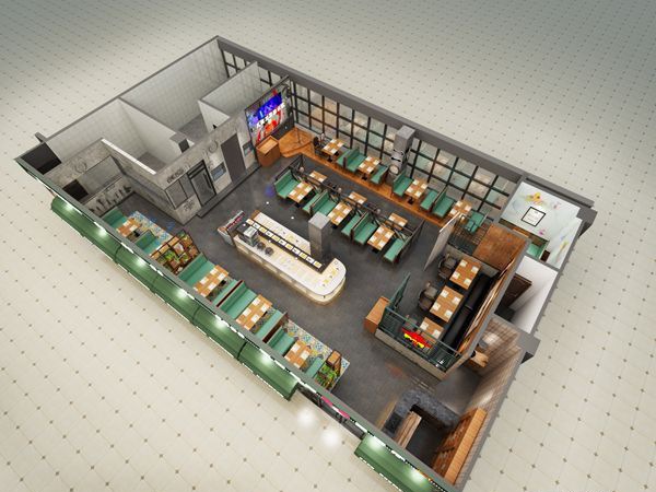 郑州南彩街西餐厅装修效果图