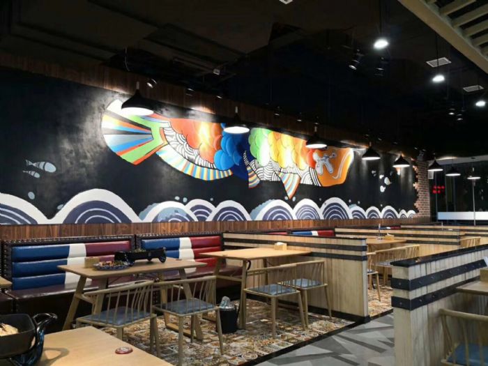 郑州烤鱼店装修效果图