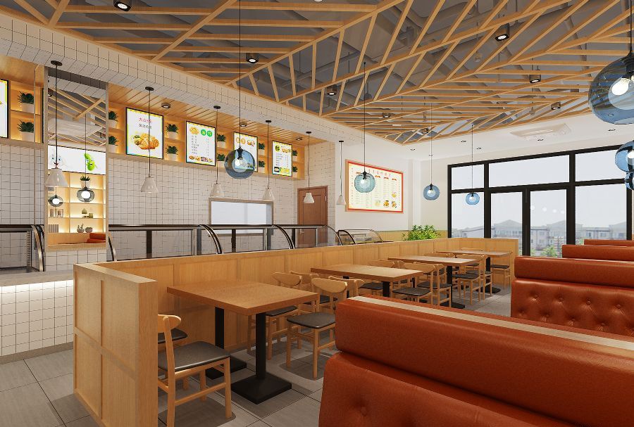 淄博临淄的快餐店装修效果图