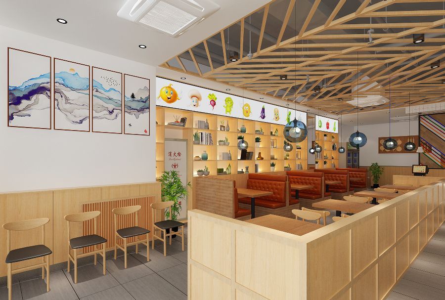 淄博临淄的快餐店装修效果图