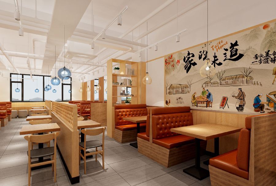 淄博临淄的快餐店装修效果图