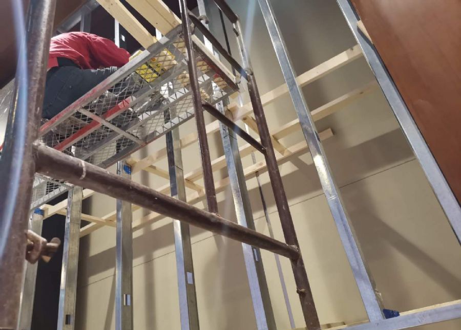 连云港会议大厅成品木饰面背景装修效果图