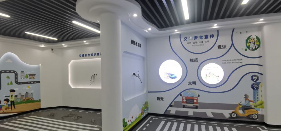 苏州台州路桥南官小学交通展厅装修效果图